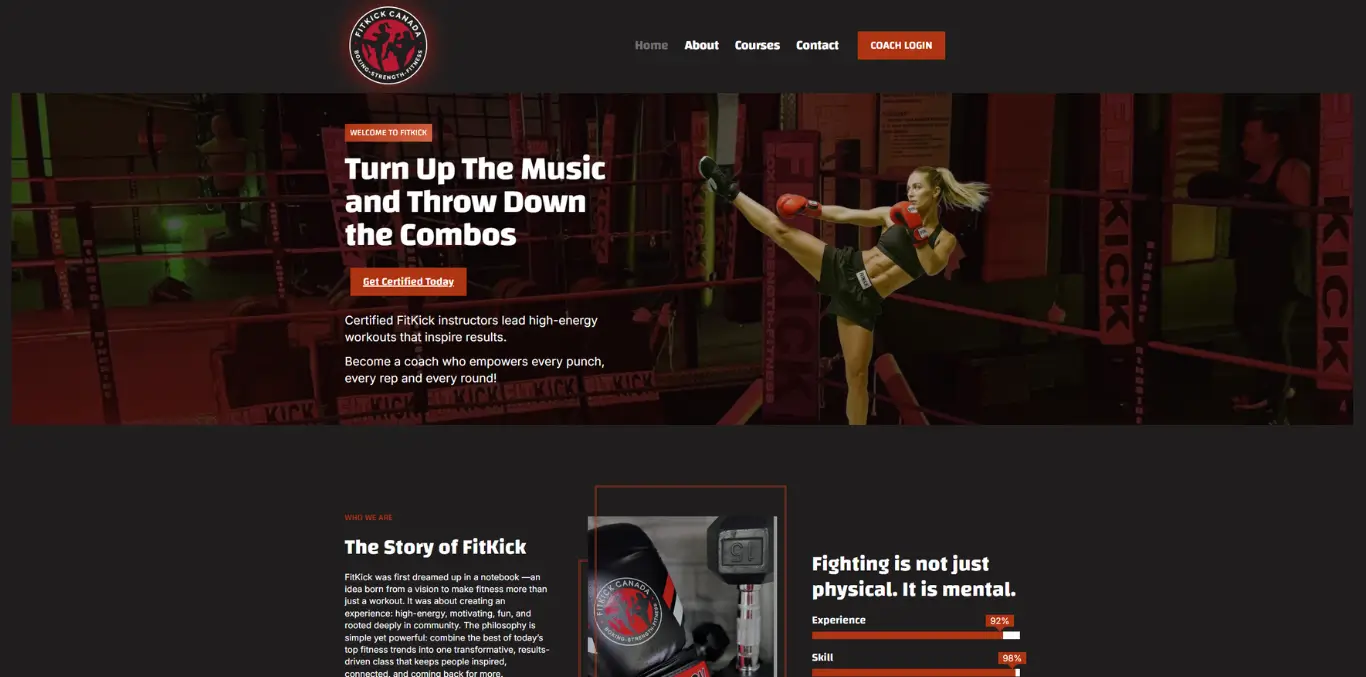FitKick Website